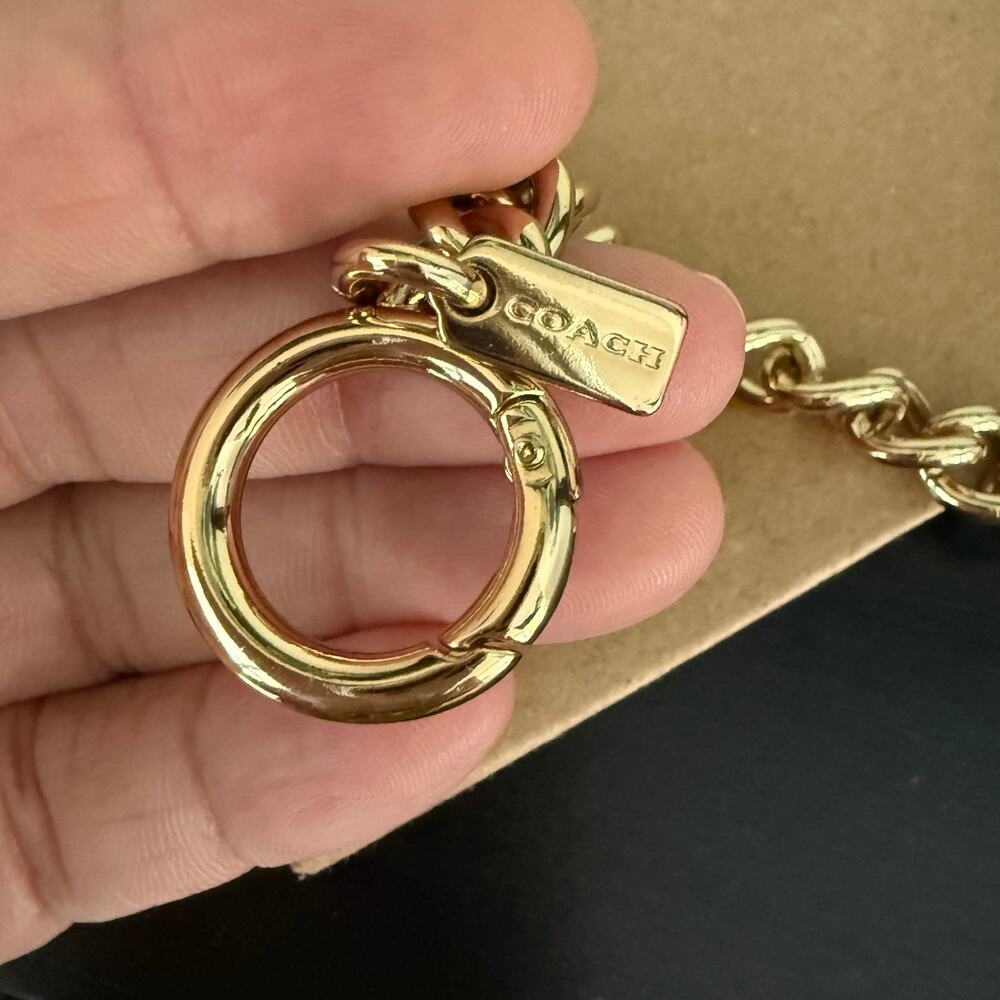 Authentic ‼️Coach Gold Chain Bag Charm Accessory - Picture 2 of 7
